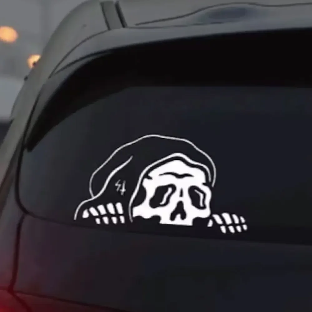 

Car Sticker Peep Skeleton Decorated Windshield Windows Halloween Lurking Reaper Ghost Stickers Vinyl Decals,15CM