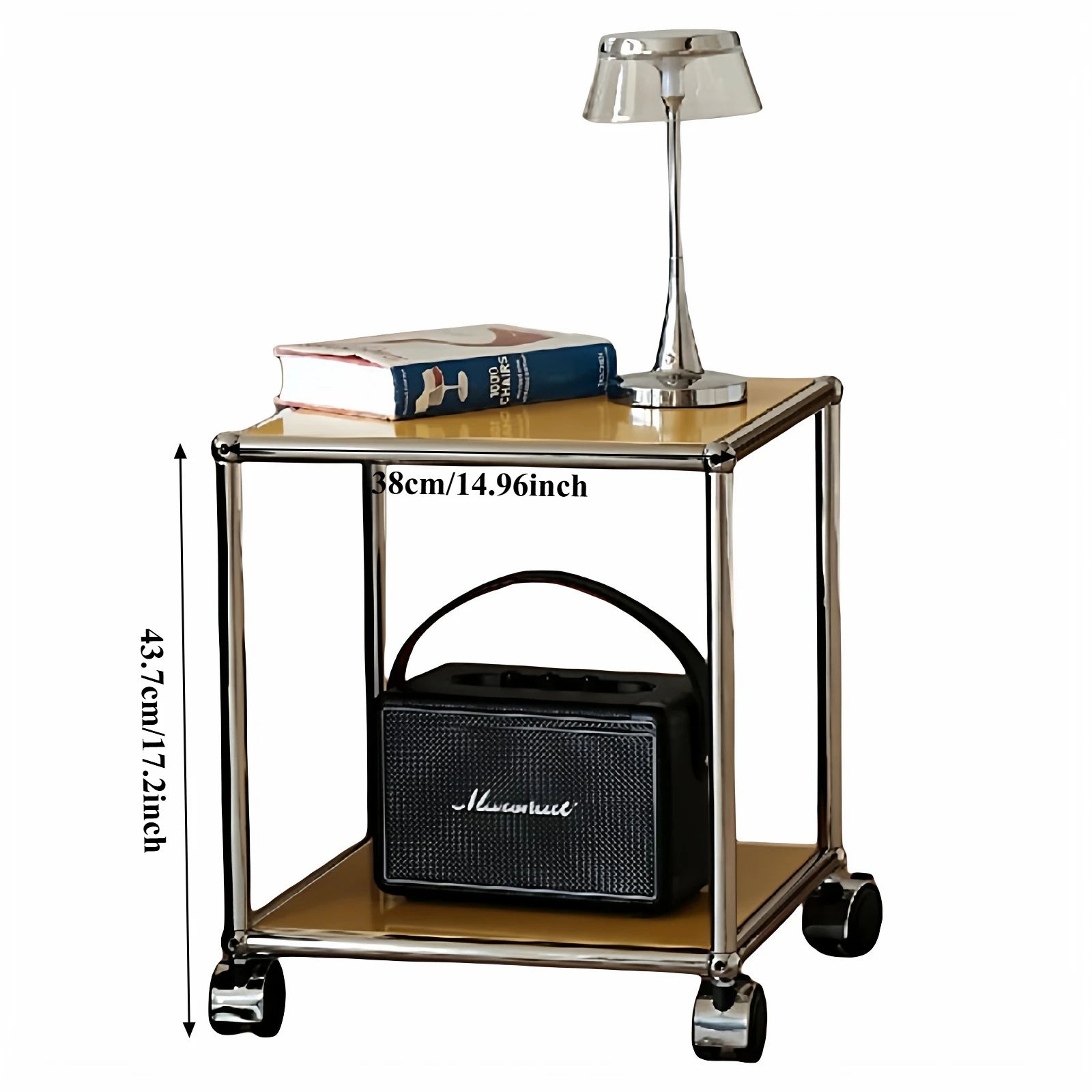 Medieval Small Apartment Module Coffee Table Movable Small Side Table Bedside Table Storage Cabinet image 6