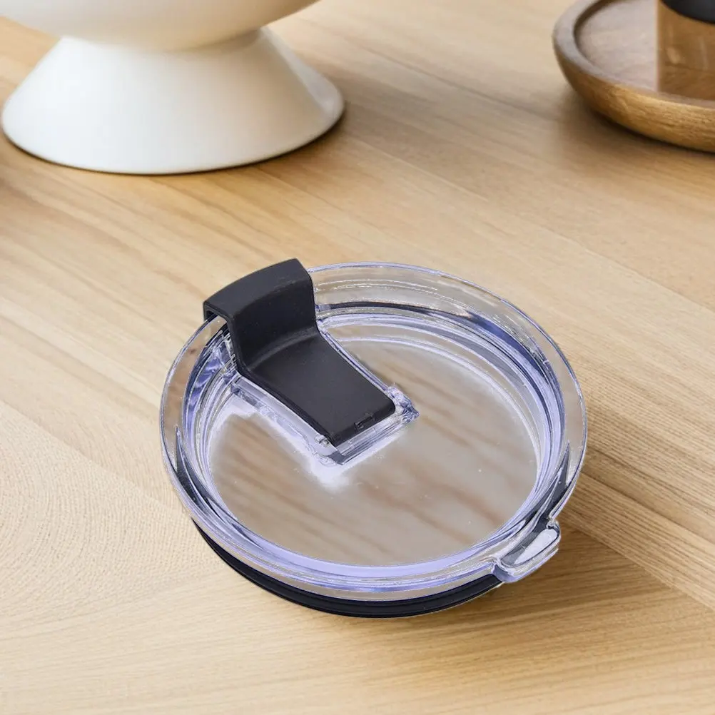 3Pcs Clear Replacement Lids for Tumblers Leak Proof Spill Resistant Travel Mug Lid Set Temperature Retention Visible Level