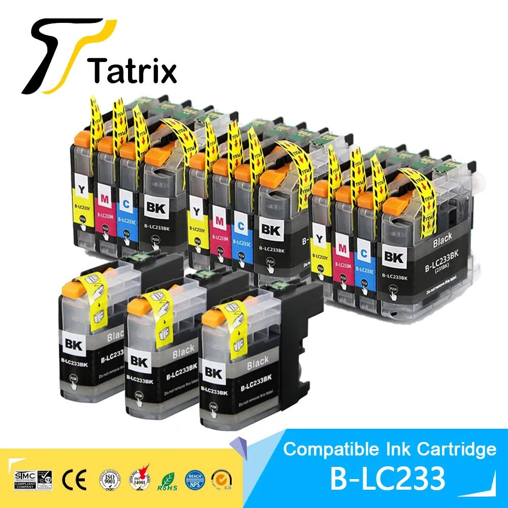 Tatrix LC233 LC231 Ink Cartridge Compatible For Brother MFC-J5720/J4120/J4620/J5320  DCP-J562DW/MFC-J480DW/J680DW/J880DW