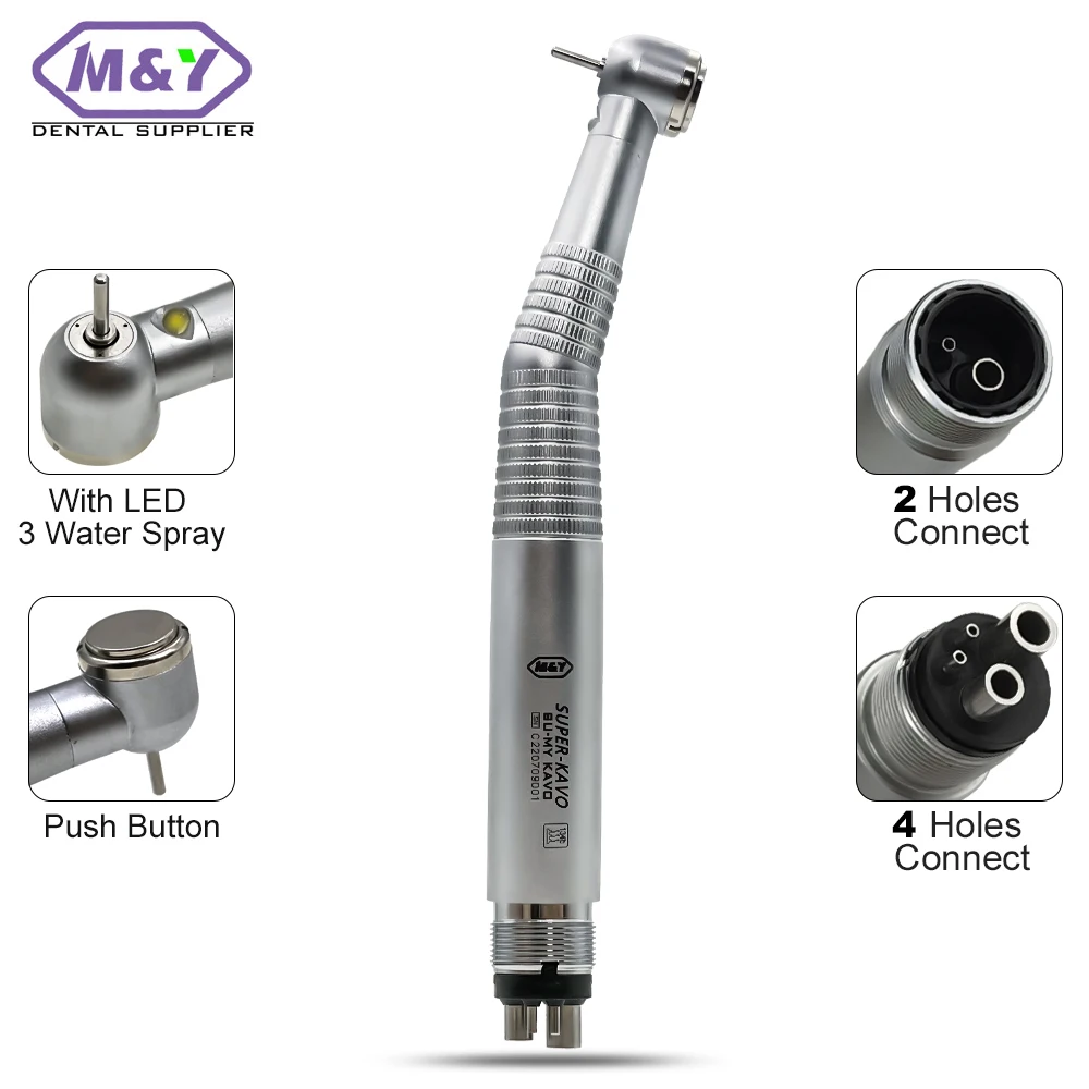 Free shipping Dental High Speed Handpiece K*VO 636 CP LED light Triple Spray Water Dentistry Air Turbine LED Tools