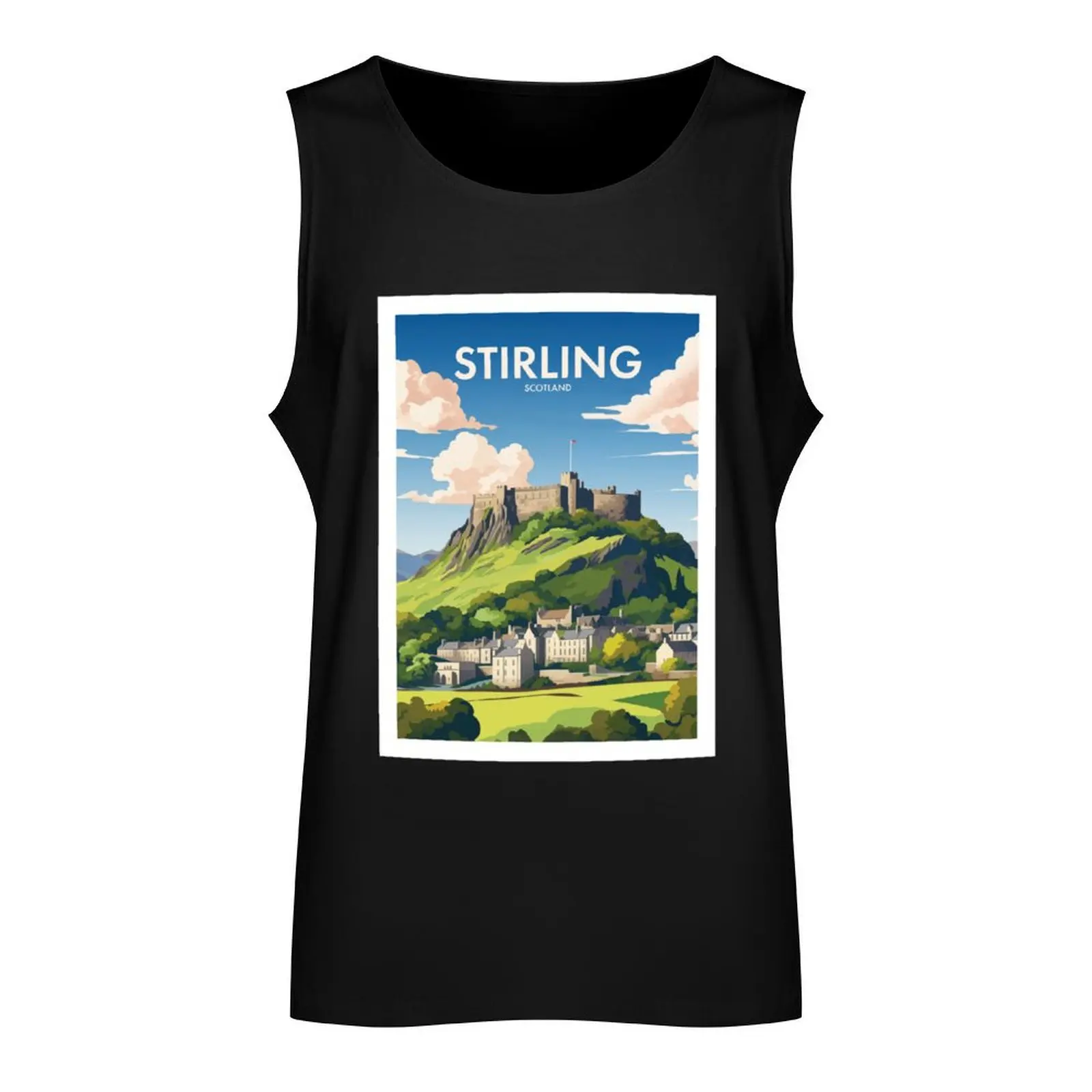 STIRLING Travel Poster Tank Top fashion 2025 man Muscle fit