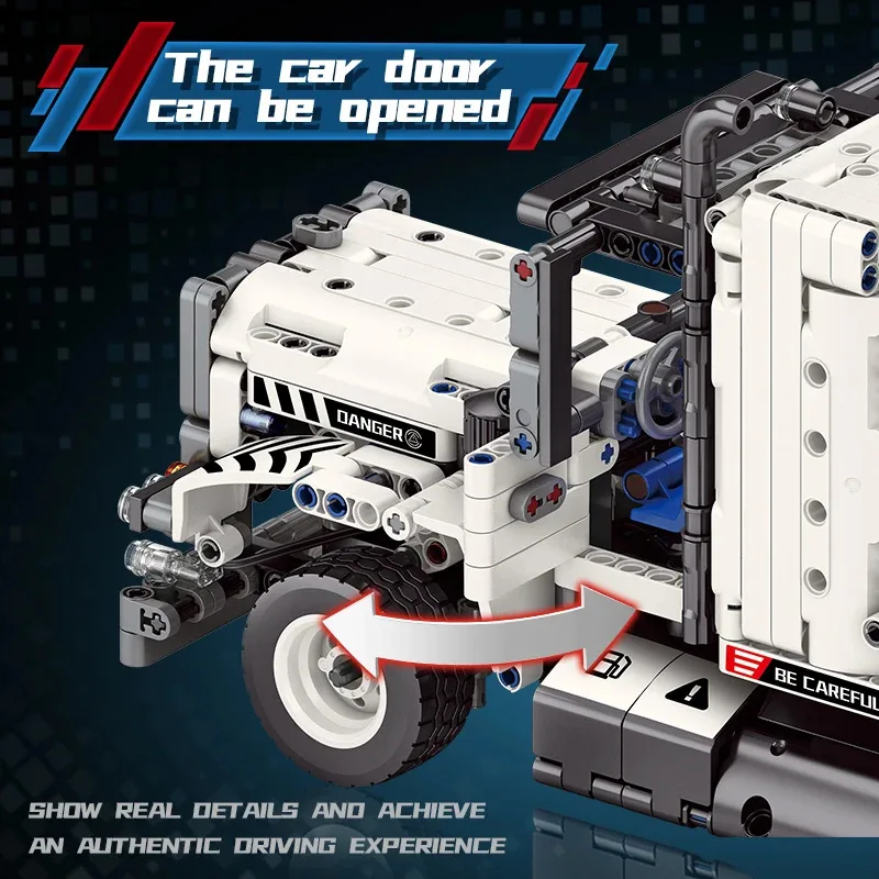 มีสินค้าในสต็อก 9600 ชิ้น รถบรรทุกพ่วงทางหลวงแบบประกอบเอง ของเล่นตัวต่อสำหรับเด็กผู้ชาย ชุดของขวัญคริสต์มาส