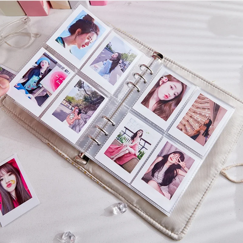 A5 Ins Cute 3 Inch Card Photo Album Collect Book Binder Photocards Kpop Idol Card Photo Holder Book with 20 Sleeves Storage