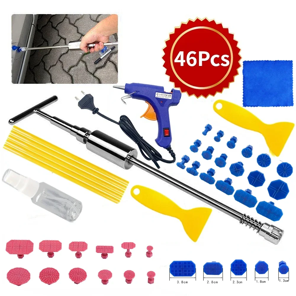 Auto Verveloos Dent Repair Tools EU Plug Lijmpistool Auto Dent Repair Kit Dent Removal Kit Dent Remover Dent Puller voor auto's Voertuig