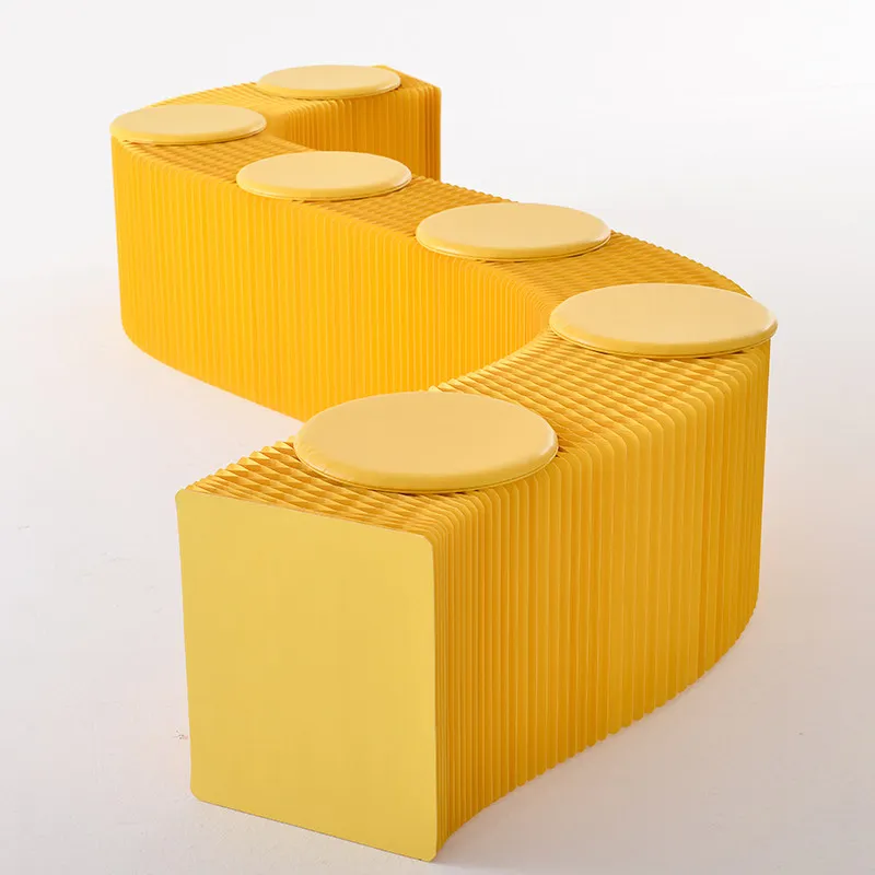Sofa stool portable retractable folding long kraft paper stool household
