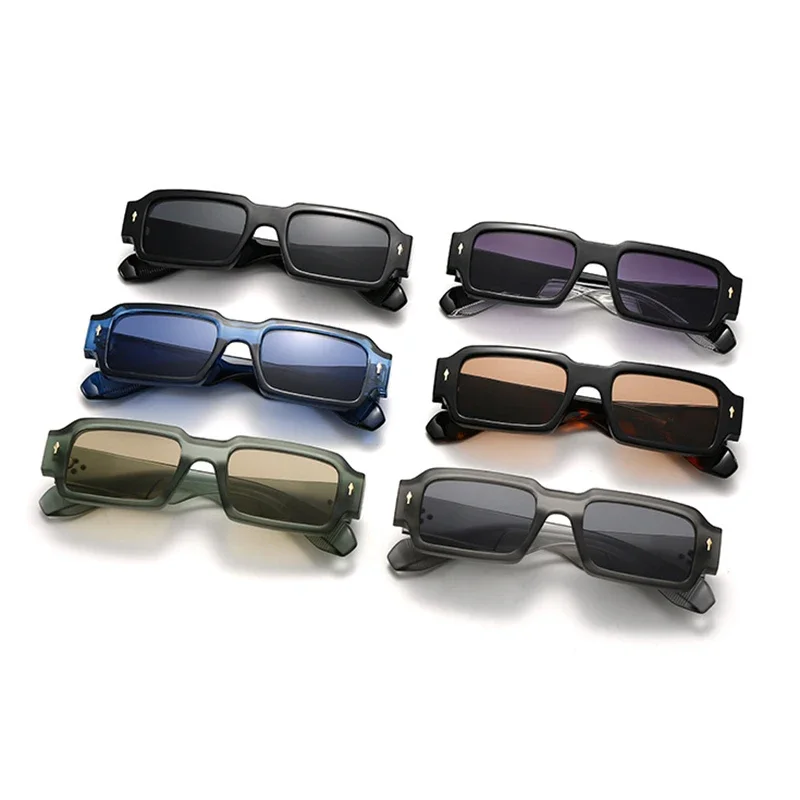 Luxury Brand Designer Square Classic Rivet Sunglasses Women For Men Male Trendy Sun Glasses Vintage Popular Punk Shades UV400