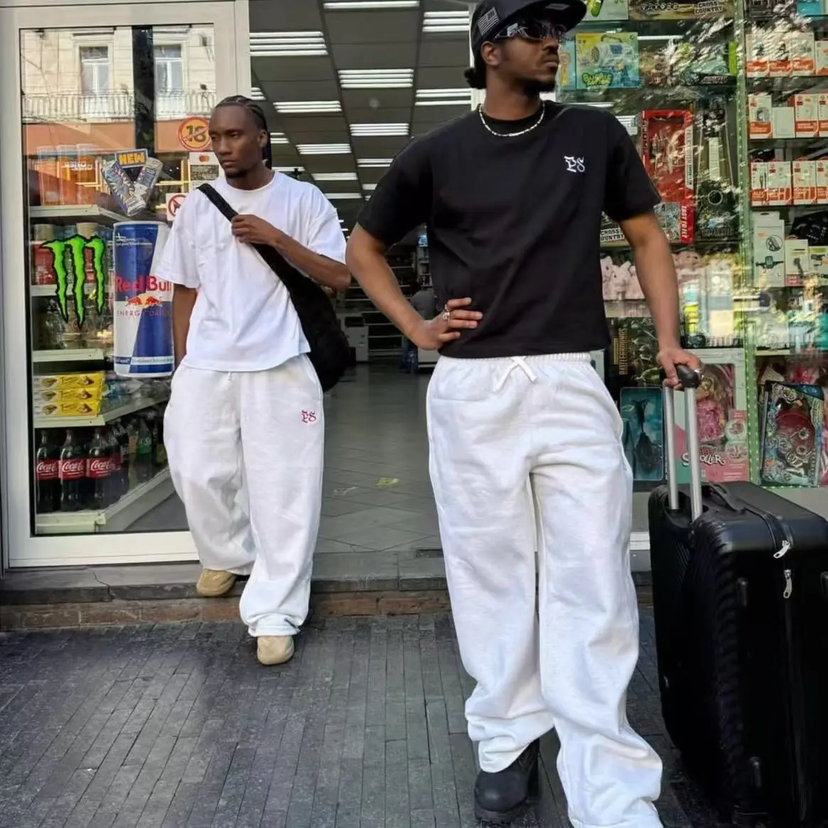 الموضة الأمريكية المطبوعة Sweatpants الهيب هوب شارع العليا عادية فضفاض بنطلون مستقيم السراويل الرجال النساء Y2K واسعة الساق الرياضة #3