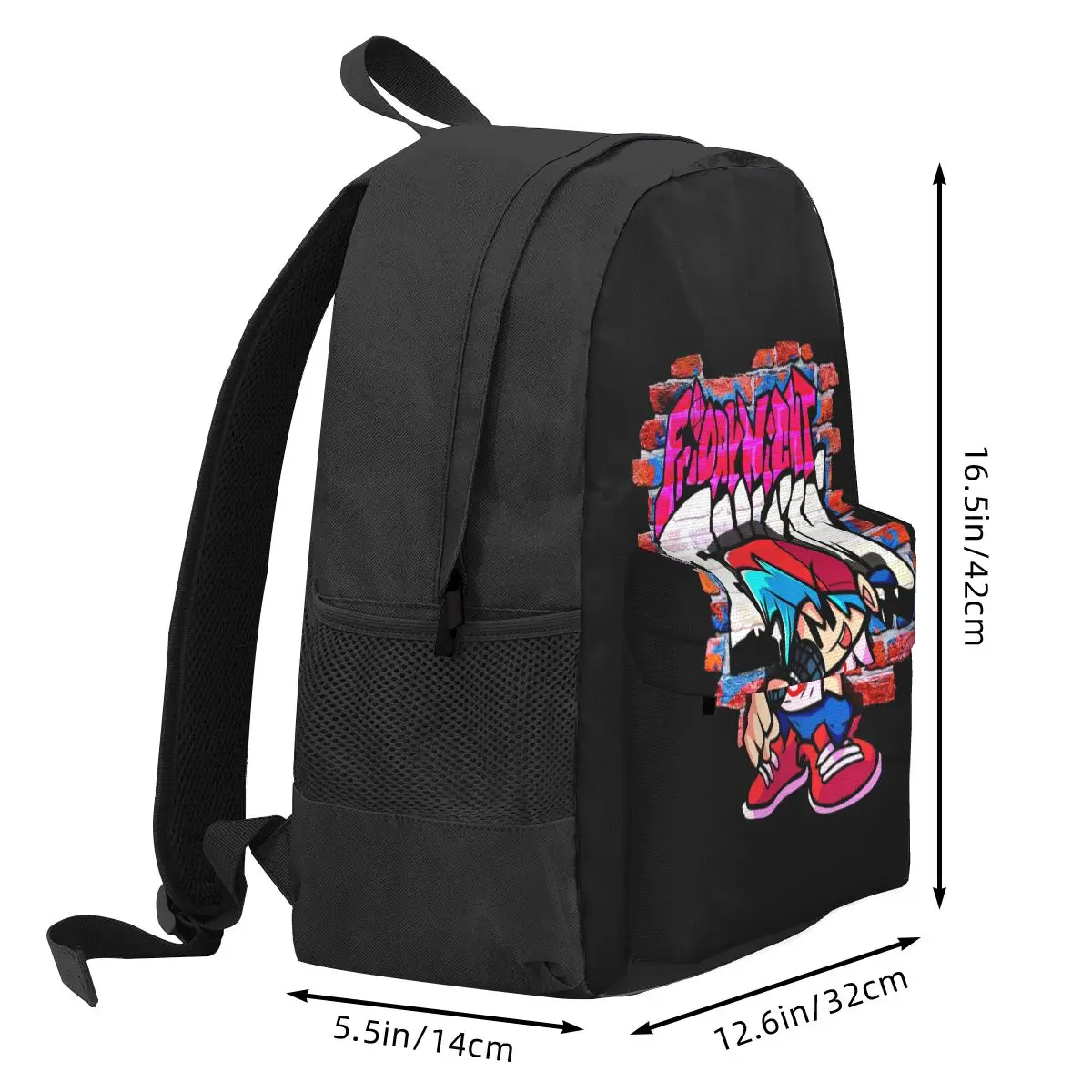 BoyFriend FNF. Brick Wall Backpack Student BookBag Kids School Bag Computer Shoulder Bags for Boys Girls
