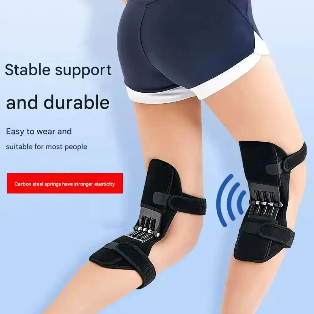 1/2PCS Rebound Spring Knee Protection Boosters Non-Slip Fixed Booster Support Knee Pads Breathable Knee Braces กีฬา