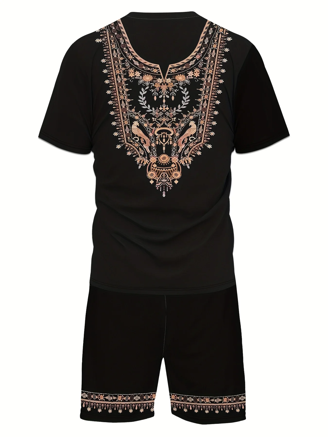 2025 Summer Men and Woman Fashionable Casual Short Sleeved Shorts 3D Set Leisure Party Attire