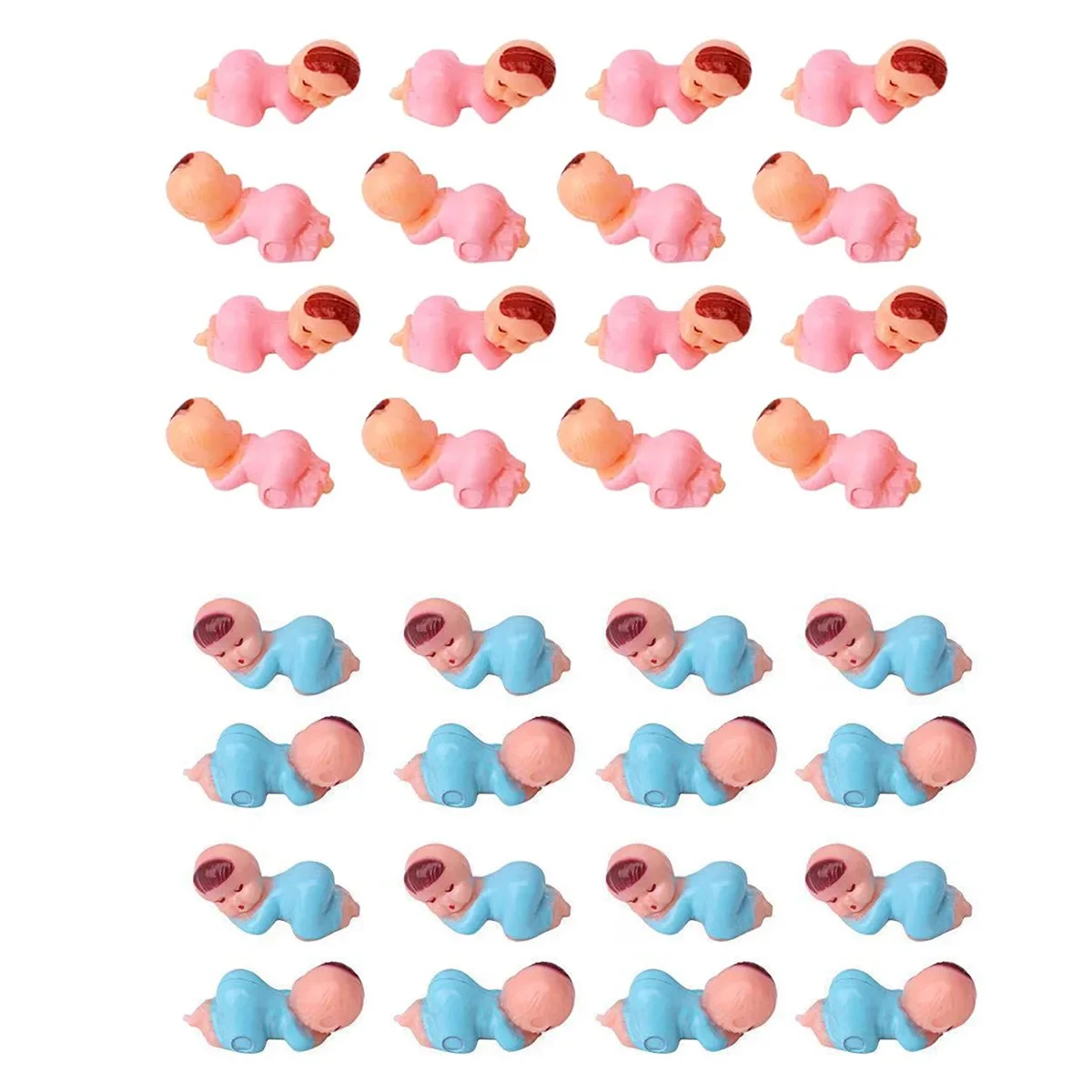 60/30Pcs Pink Blue Mini Plastic Babies D boy or girl gender reveal Ice Cube Game Baby shower Party Favors Decorations