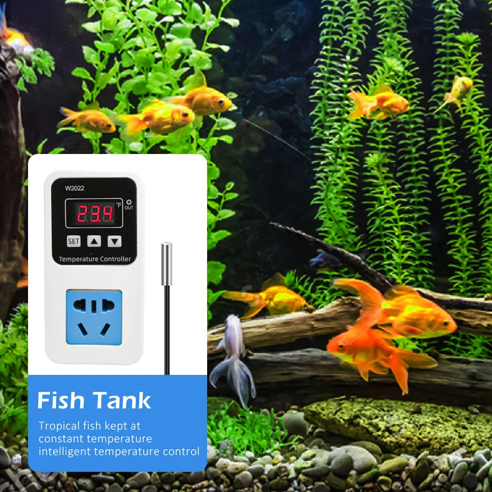 1500W Electronic Temperature Humidity Controller Socket Wall Mounted Waterproof Sensor Smart Temperature Humidity Control Switch