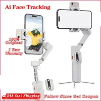 V3 Smartphone Stabilizer Ai Face Tracking 3-Axis Phone Gimbal Built-in Selfie Stick Portable iPhone15/Samsung