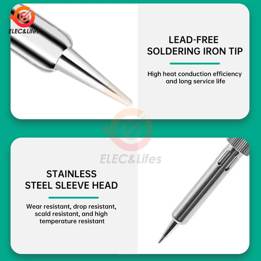 60W Adjustable Temperature Electric Soldering Iron 220V 110V Welding Solder Rework Station Heat Pencil Tips Repair Tools