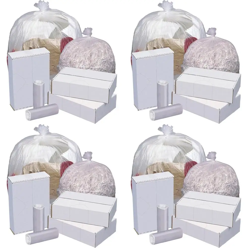

Пакеты для мусора высокой плотности, 8 мил, 12-16 галлонов, 24 x 33 дюйма, натуральные, упаковка 1000 штук