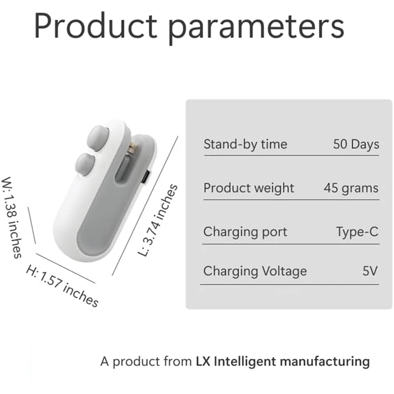 Rechargeable Mini Bag Sealer, 2-In-1 Heat Sealer With Cutter For Chip Bags, Portable Resealer Machine For Plastic Bags