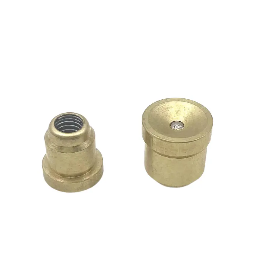 Brass Press Fit Flange Oil Cup Ball Push Button Hit&Miss Spring Nozzle Grease Oiler Gas Engine Motor Repair Replacement Part