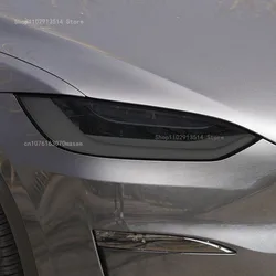 Per Tesla Model X 2023-2024 accessori-pellicola protettiva per fari auto restauro in vinile adesivo per riparazione TPU nero trasparente