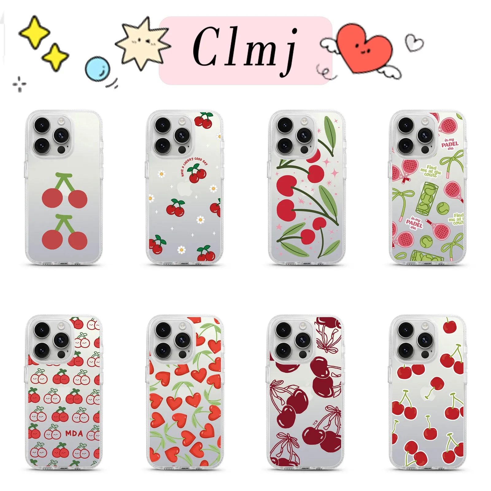 Luxury Red Cherry Phone Case For Samsung Galaxy A27 A37 A57 A16 A07 A17 A36 A26 A56 A55 A35 A25 A15 A05s A54 A24 A14 4G 5G