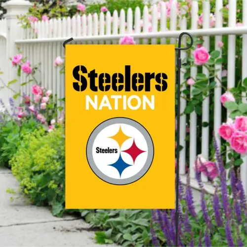 Steelers Nation Football Fans 12x18 Garden Flag Double Sided Yard Banner