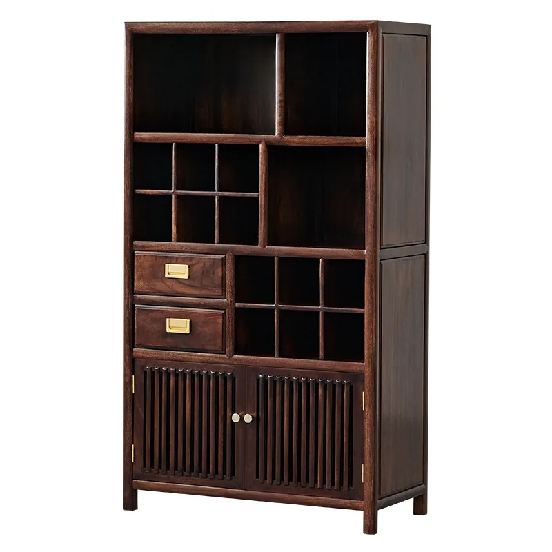LMM new Chinese side cabinet wall by wall cabinet Zen tea cabinet