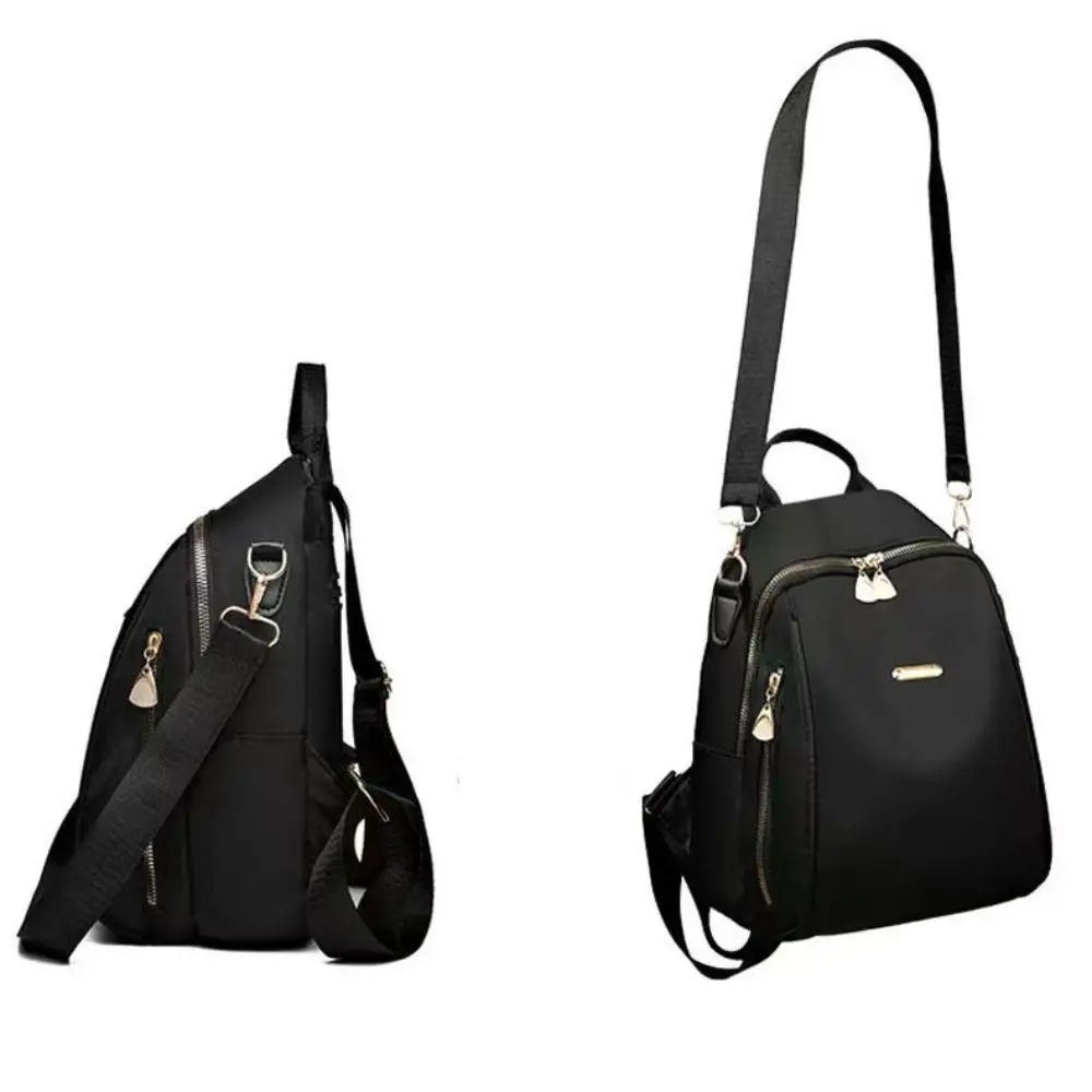 Bolso cruzado, mochila de nailon multifuncional, bolso de hombro negro pequeño Simple, bolso de viaje, mochila Retro para estudiantes