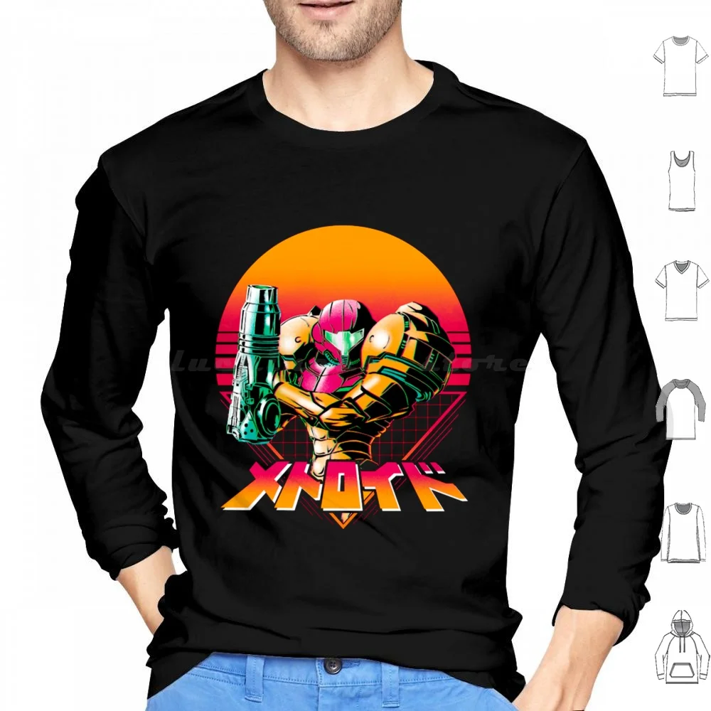

Metroid Dread Samus Artwork Винтажные толстовки с длинным рукавом Metroid Dread Metroid Samus Dread Samus Aran Super Metroid