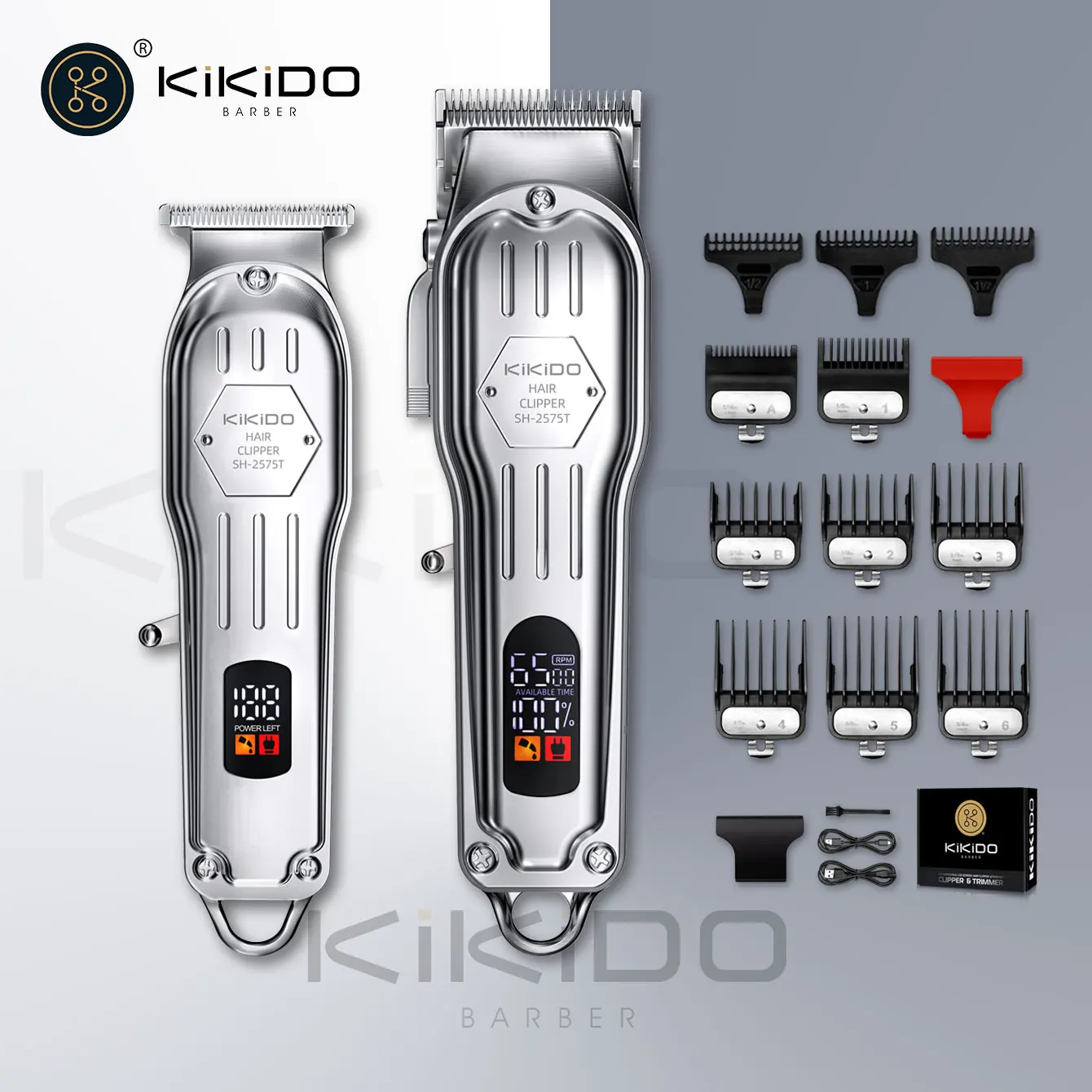 

KIKIDO KK-2575 professional hairdresser hairdresser, wireless clipper, professional electric clipper men's hairdresser kit