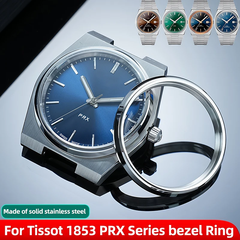 DIY Watch case Outer Ring Parts For TISSOT 1853 Super Player PRX T137.410 T137.407 metal bezel Stainless steel Ring Replacement