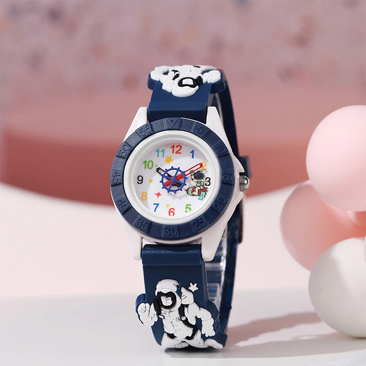 1pc/2pcs-Children's fashionable and cute watch, cartoon animal design watch, suitable for birthday gifts, essential for gifting