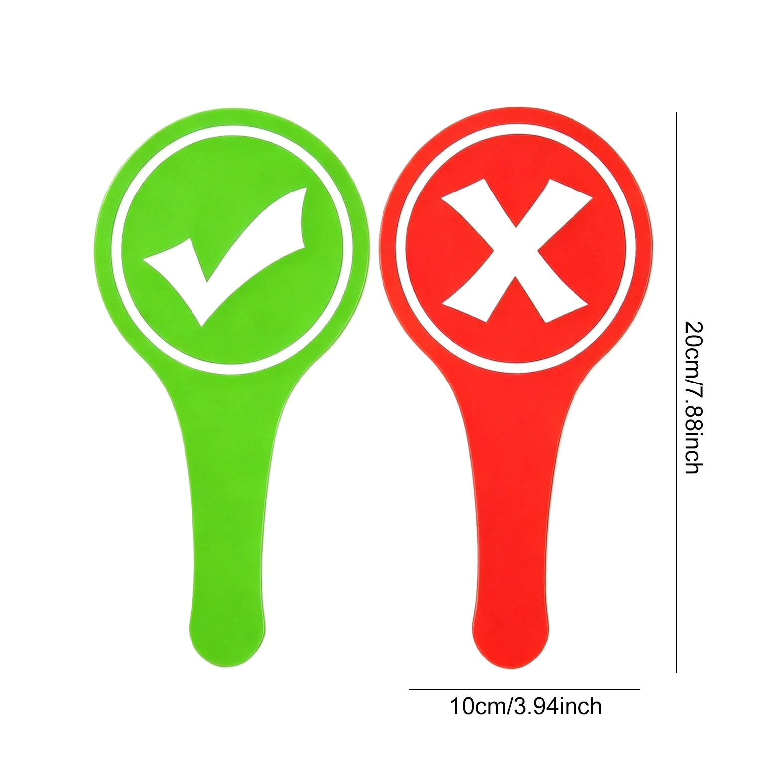 5/10/15/20 Pcs Yes No Hand Signs with Handles Double-Sided True False Tally Boards Red X Green Check Portable Props for TMZ