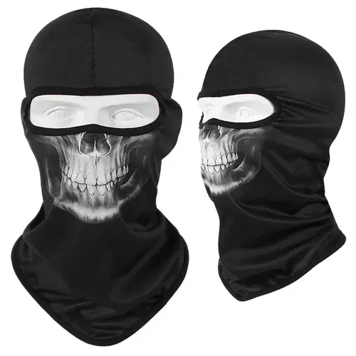3D Skull Mask Balaclava Cap Breathable Motorcycle Riding Full Face Scarf Outdoor Men Head Cover Cycling Headgear Neck Gaiter Hat - Image 16