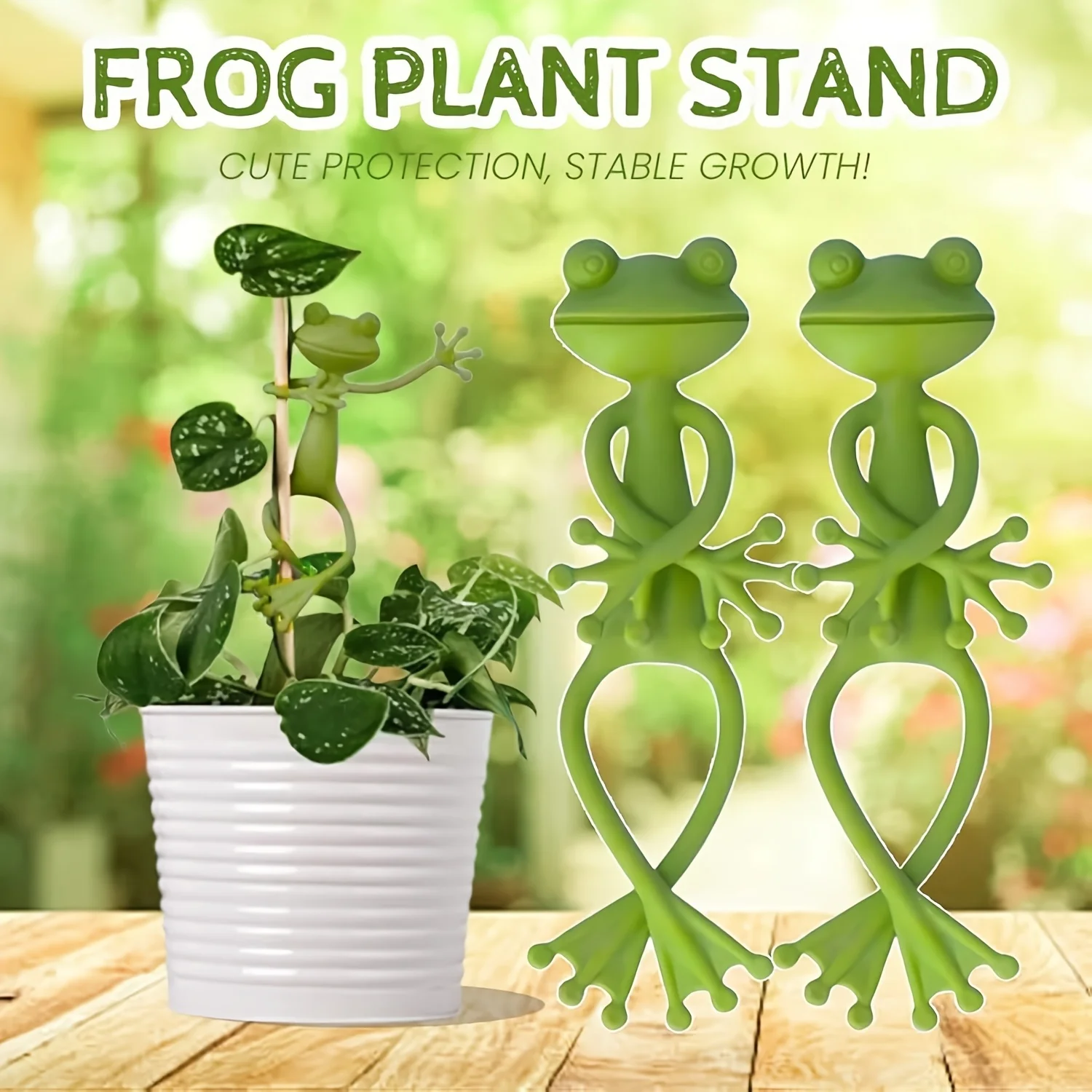 Clip de fixation créatif pour plantes grimpantes en forme de grenouille verte, robuste et durable, outil de décoration de jardin