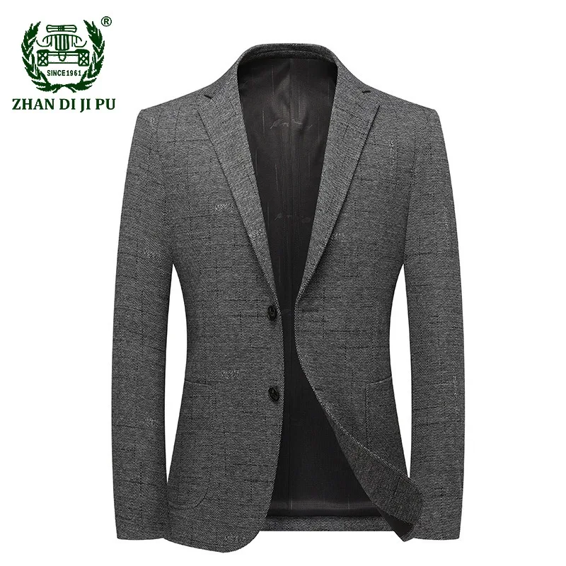 

Autumn Mens Fashion Business Casual Blazer Slim Fit Gentleman Korean Fashion Evening Dress Officiating Wedding Blazer Coat Men