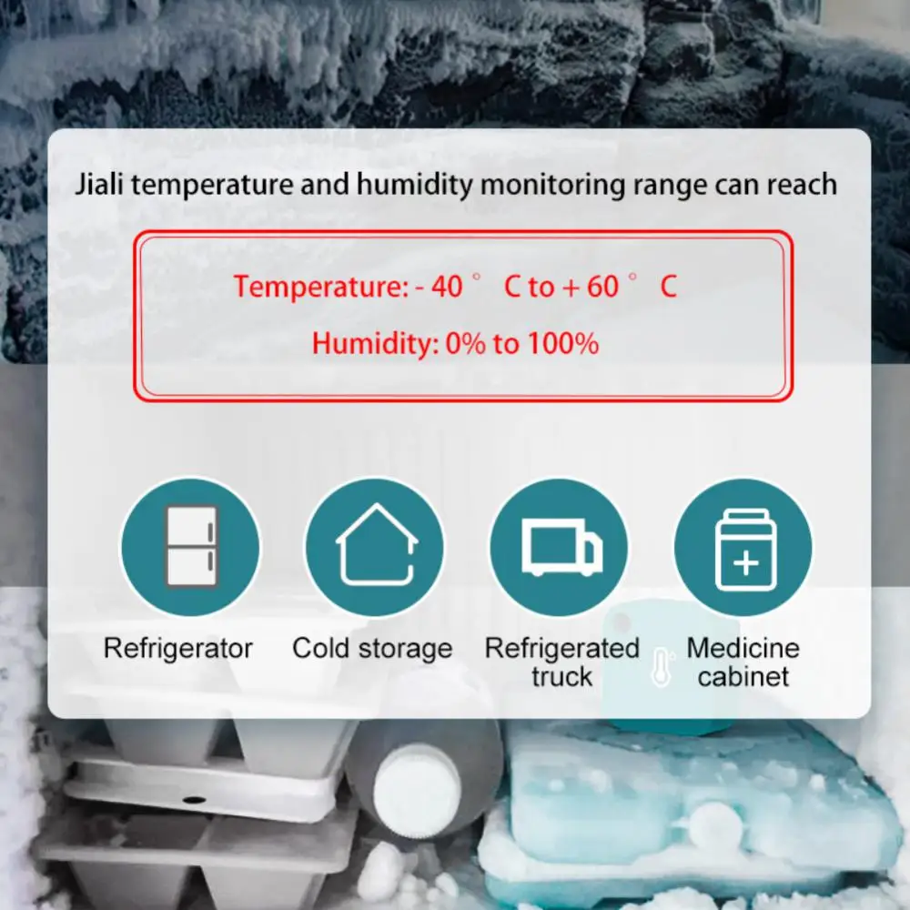 Termómetro higrómetro de monitoreo para refrigerador, detector Digital interior, Sensor de temperatura Wifi inteligente para el hogar, 1 ~ 10 Uds.