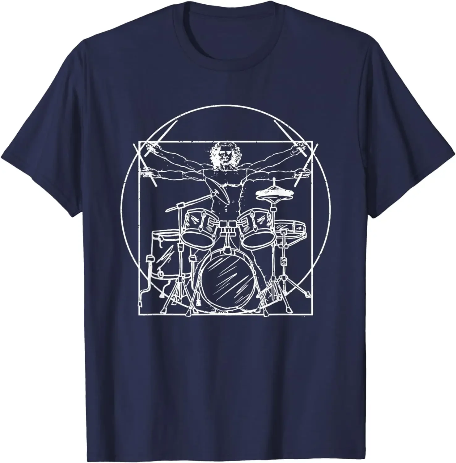 2026 Vintage Rock Street T‑Shirt Kids Adults Y2K Aesthetic Drummer Line‑Art Print Loose Short Sleeve Casual Hip Hop  Tee