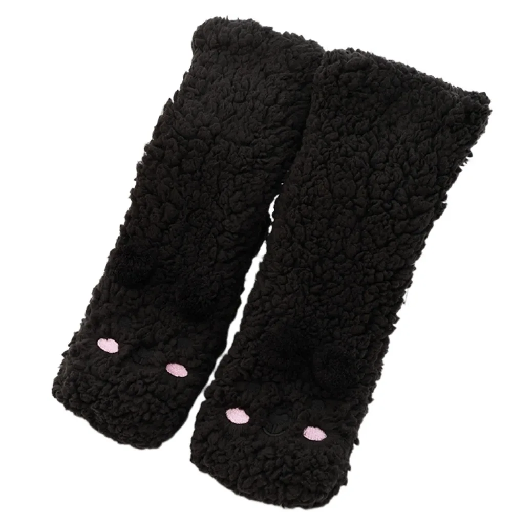

Kawaii Embroidery Winter Floor Socks Cartoon Plush Thick Thermal Socks Anti Slip Thicken Warm Animal Graphic Socks Indoor