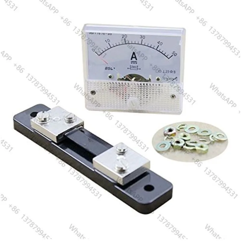 DC 10A 15A 20A 30A 50A 100A Analog Panel AMP 85C1 Current Ammeter Meter + Current Shunt