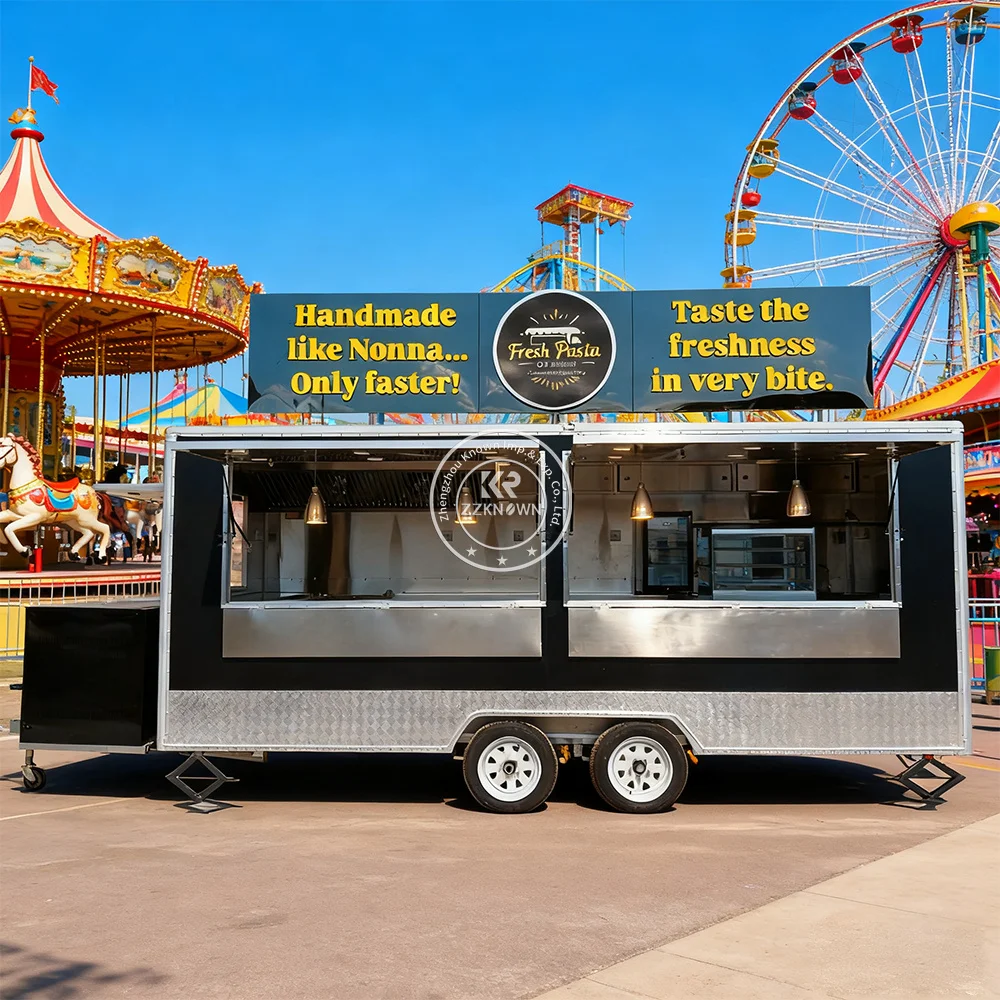 

Concession BBQ Pizza Trailer Street Ice Cream Cart Coffee Kiosk Customized Mobile Food Trailer Truck With Low Price
