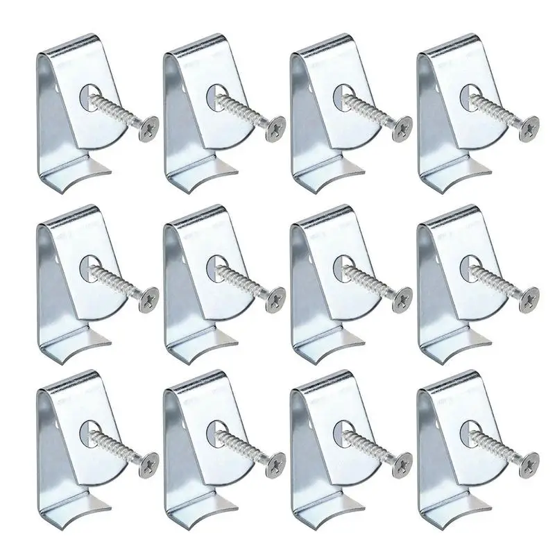 Wall Pot Clips 12pcs Flower Pot Holder Metal Plant Hangers Flower Pot Clips Outdoor Wall Hook Metal Plant Stand Holds 5 To 8