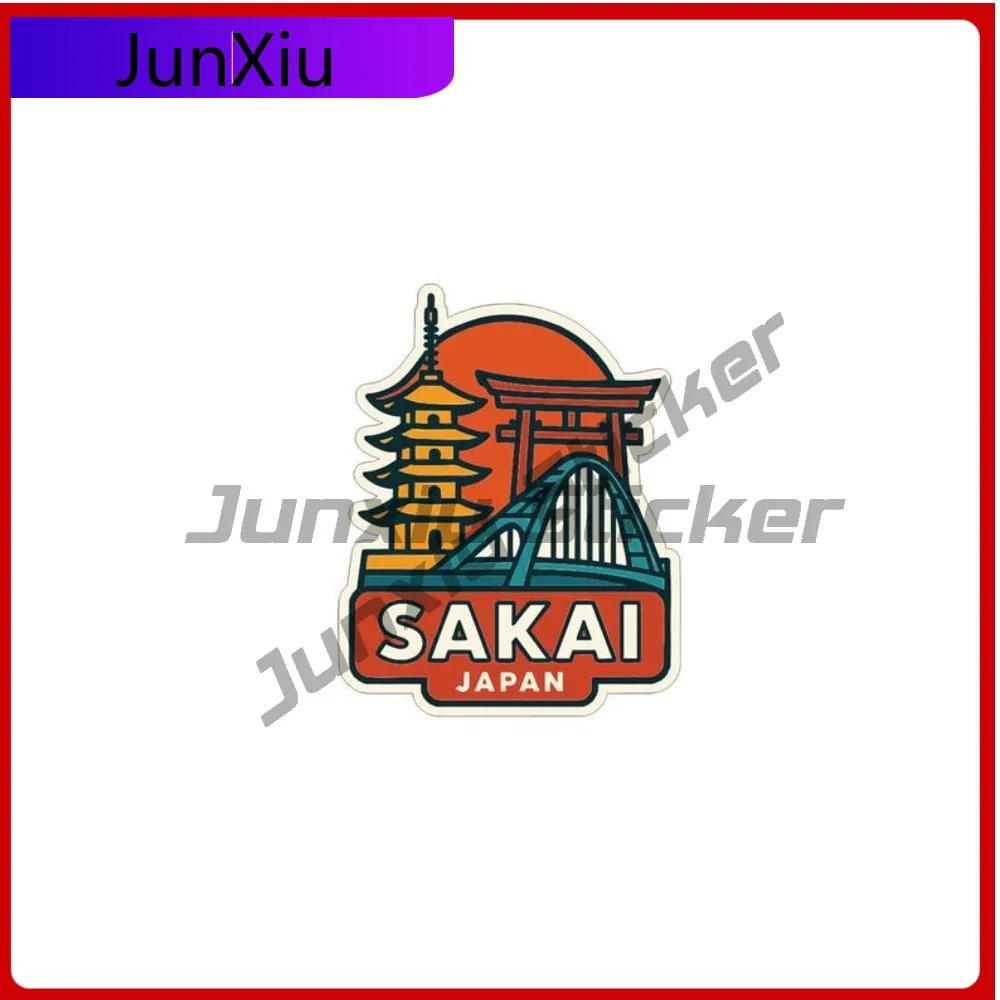 

Sakai Japan City Sticker Travel Vinyl Decal Decorative Custom Sticker Camper Windows Windshield Luggage Camping Car Decals And