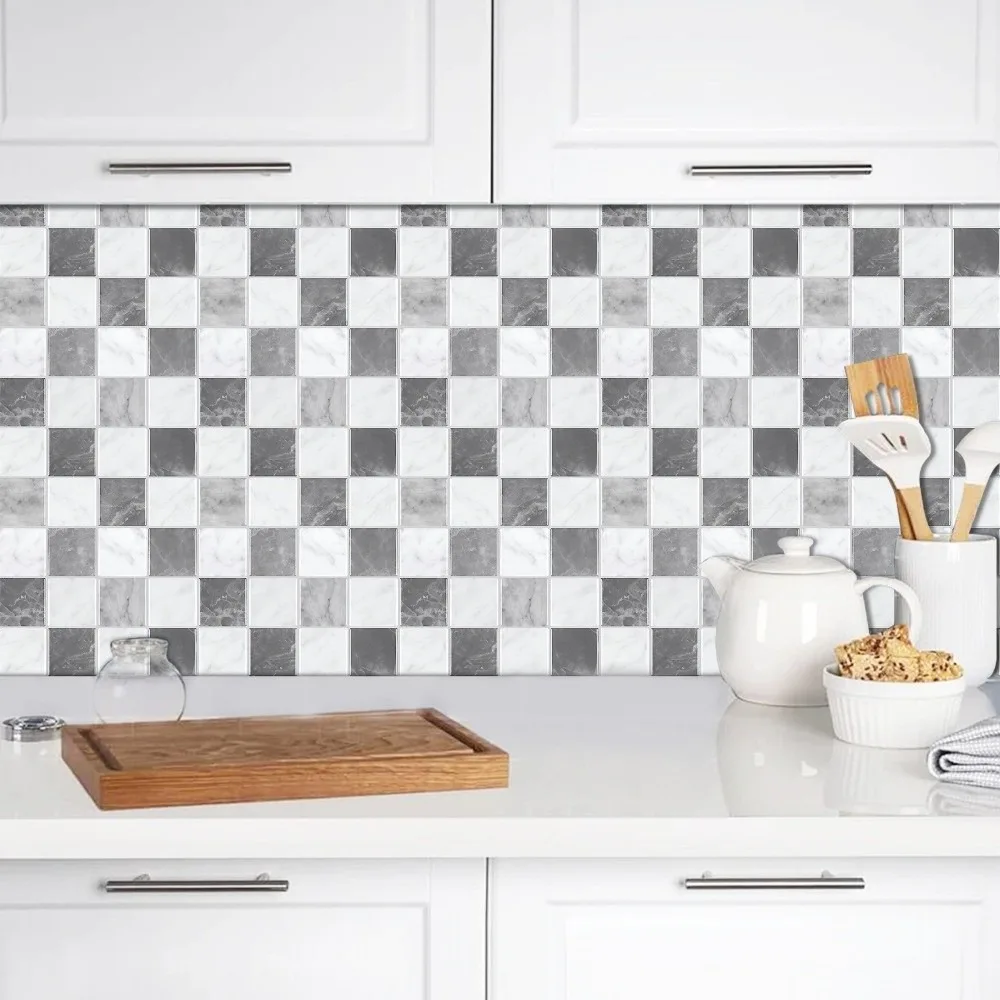 Self-adhesive Peel and Stick Backsplash Waterproof 9