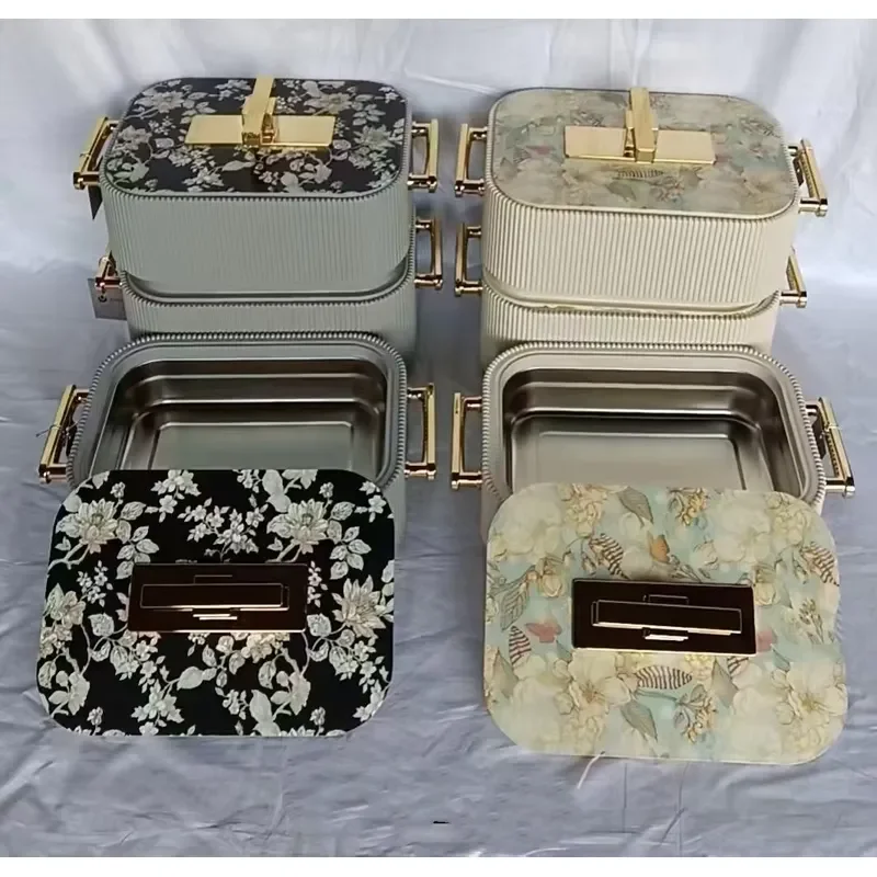 Arabic Style Food Warmer Casserole Set Insulated Stainless Steel Hot Pot Ramadan Gift Wedding Party Food Serving
