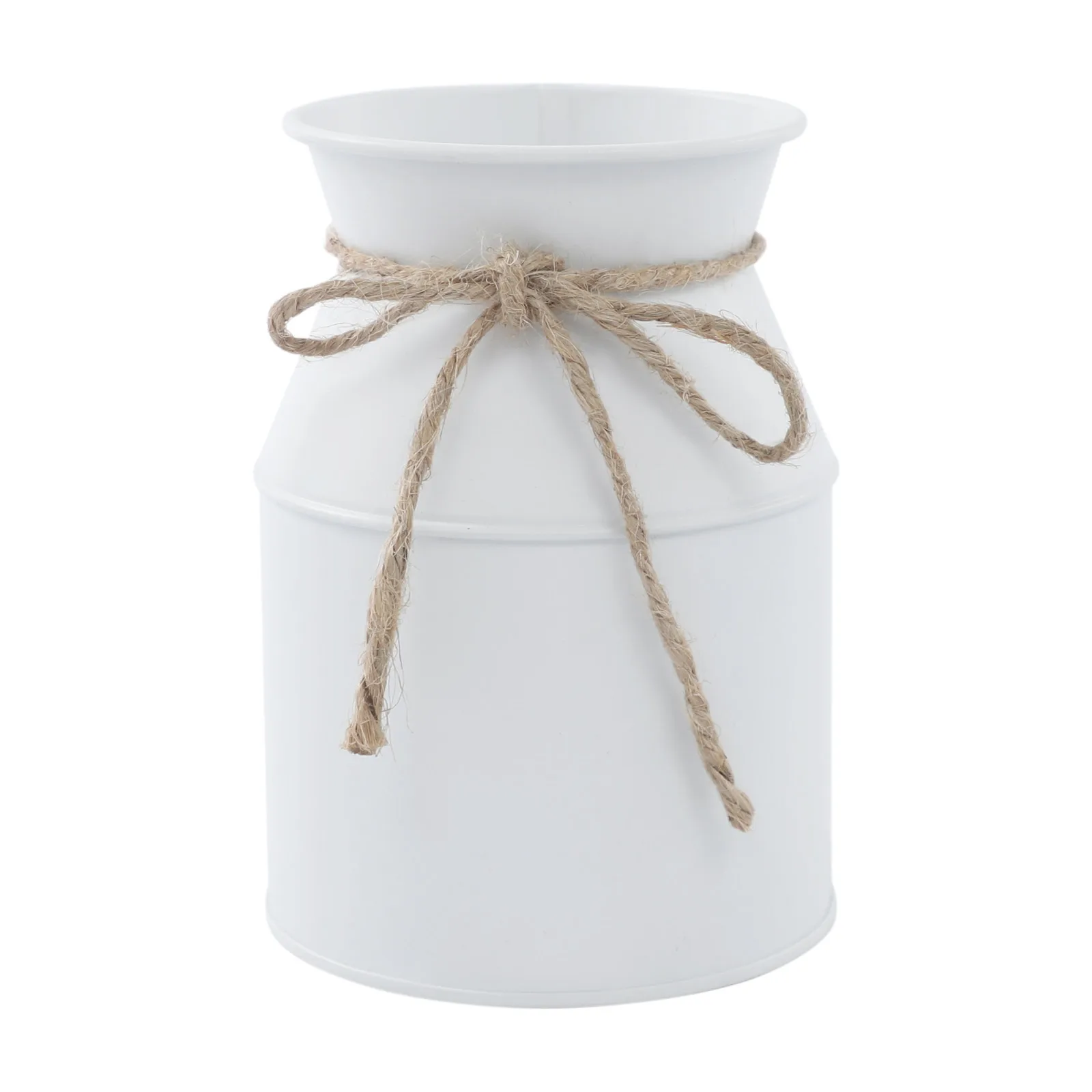 12 قطعة من المزهريات الزهرية، مزهرية زهور يمكن أن تشكل الحليب، مزهرية زهور مع قوس حبل القنب لتزيين الطاولة في حفلات الزفاف والاحتفالات #2