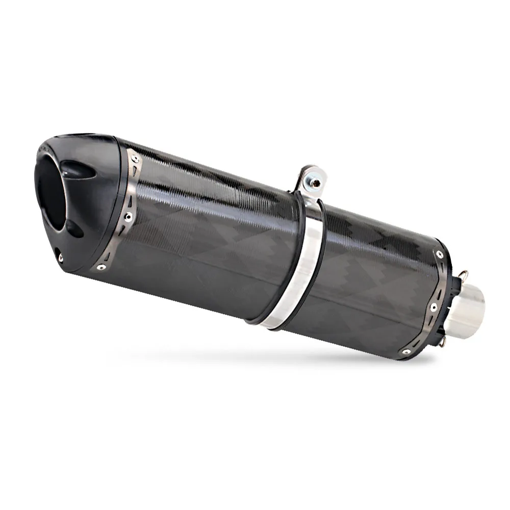 

SXLL ER6N SV650 Z800 R1 CB650F CBR1000 CBR250R Carbon Fiber 51mm Motorcycle Exhaust silenciador Tube with DB Killer