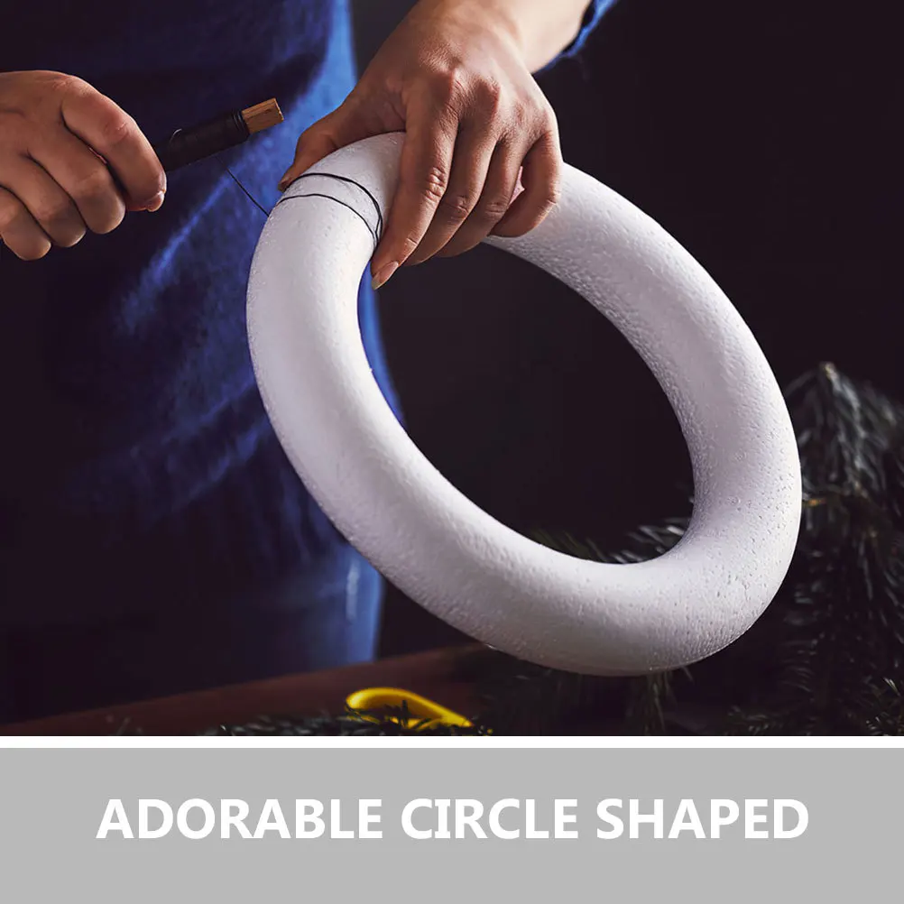 6 قطع من الدائرة الإسفنجية المصنوعة يدويًا من الإسفنج اليدوي غير المطلي للحفلات، فكرة هدية فريدة من نوعها، سهلة التخصيص إطار إكليل DIY