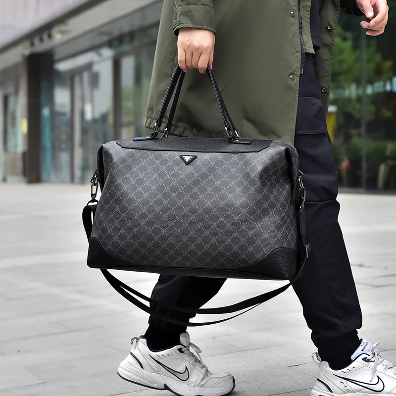 

Сумки для деловых поездок, мужские сумки с ручками сверху, модные сумки через плечо с буквенным принтом, мужские водонепроницаемые вещевые сумки большой вместимости, сумки