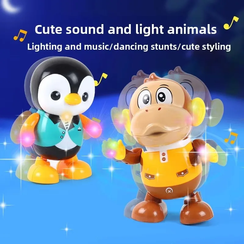 Interactive Dancing Animal Toy Kids Electronic Musical Toy Walking Electric Toy with Light & Sound Rhythm Dancing Animal Figures