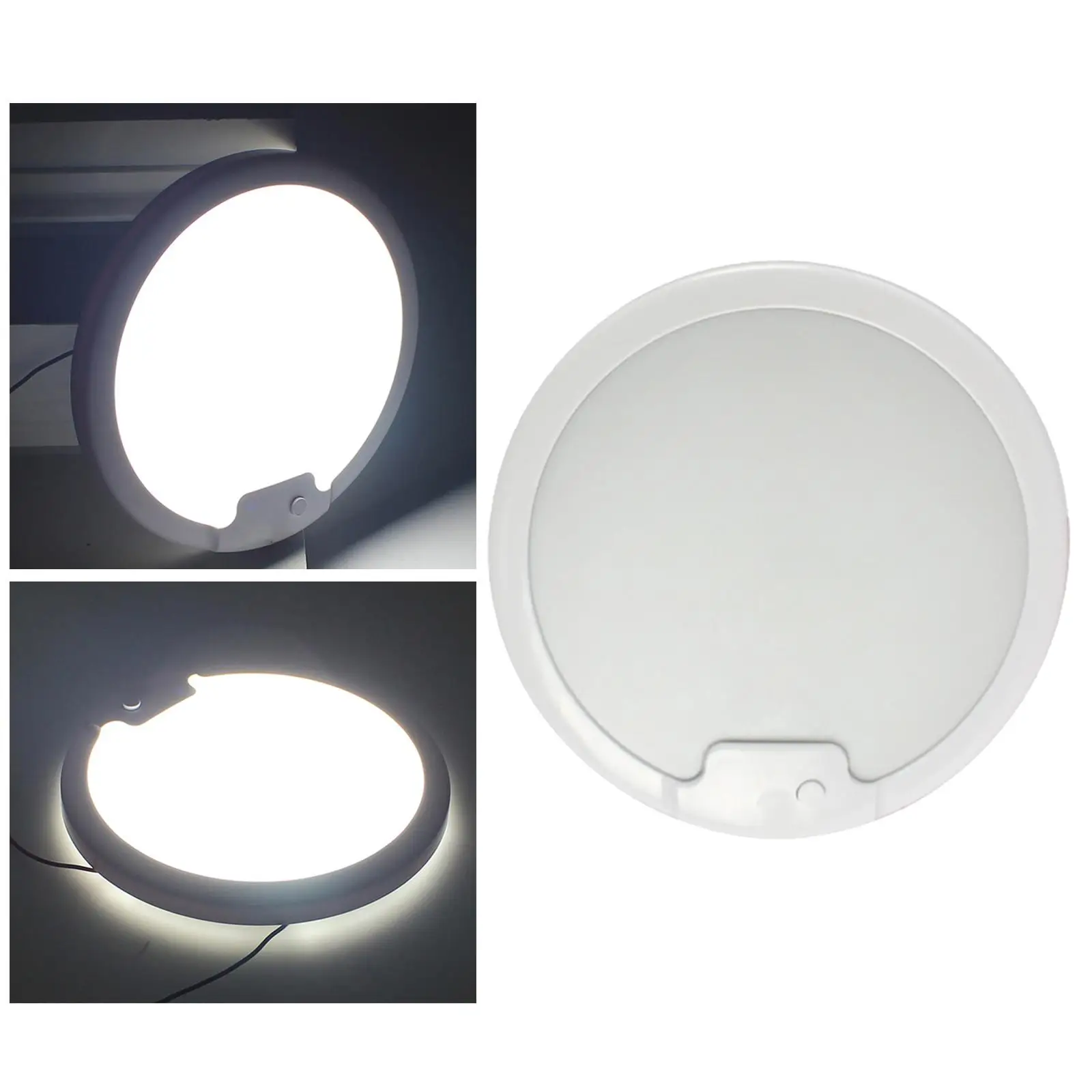 

Car 12V 24V Ceiling LED Panel Light, Round Dome, 10W 6000K Slim Interior Spot